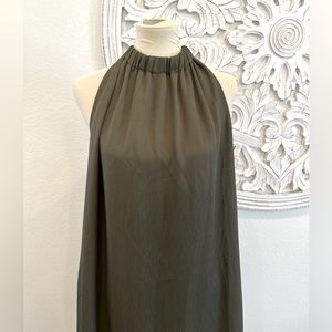 Hunter green halter dress